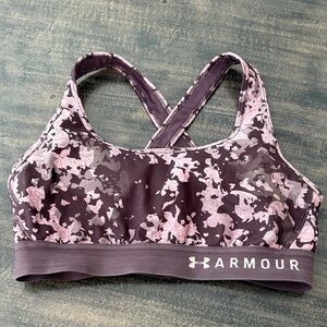 Under Armour Pink and Dark Purple Sports Bra